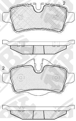 Колодки тормозные MINI Cooper (06-) задние (4шт.) NIBK PN0509 NIBK