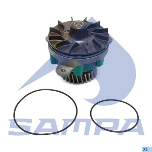 Насос системы охлаждения D12C; Volvo FH12/FM12/NH12/dXi12 Impeller: ø130 mm 033168 SAMPA