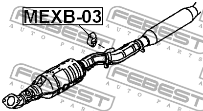 Подвеска глушителя MITSUBISHI LANCER CS 2000-2009 MEXB-03 MEXB-03 FEBEST