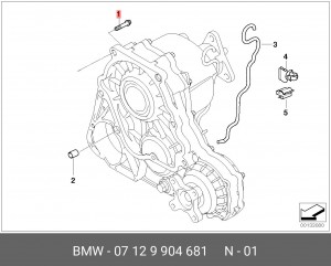 болт стартера!\ BMW E70/E90/E91/E53/E39/E83/E60/E61/E87/E81/E46 95-13 07 12 9 904 681 BMW