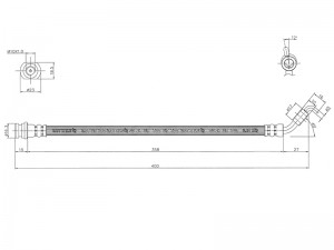 Шланг тормозной задний (Таиланд) SUZUKI GRAND VITARA II 05-16 LH ST320010 SAT