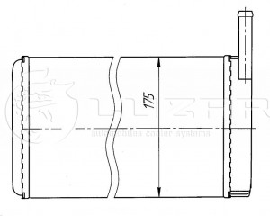 Радиатор отопителя УРАЛ-4320 алюминиевый LUZAR LRH1208 LUZAR