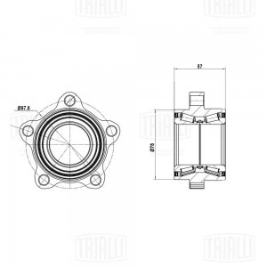 Ступица Ford Transit (06-) (перед. с подшип.) (MR 1034) MR 1034 TRIALLI