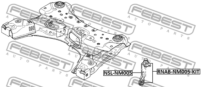 Тяга крепления передн подрамника NSL-NM005 NSL-NM005 FEBEST