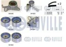 MITSUBISHI L200 (KB) (2006-2016) 2 РЕМНЯ + 4 РОЛИКА + ГИДРОНАТЯЖИТЕЛЬ 550300 RUVILLE