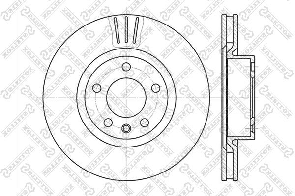 диск тормозной передний!\ Opel Omega 2.0-3.0 94> 6020-3622V-SX STELLOX