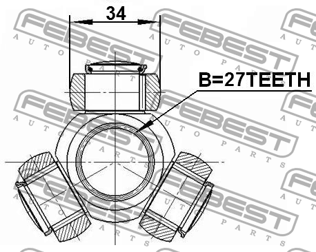 Трипоид INFINITI FX45/35 S50 2006.07-2008.08, G35/37/25 SEDAN V36 2006.12-2013.0 0216-F50 FEBEST