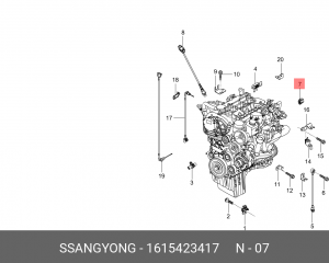 Датчик температуры SSANGYONG Actyon (07-),Kyron (07-),Actyon Sport,Rexton (06-)  1615423417 SSANG YONG