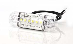 Фонарь бортовой габаритный Белый [светодиод] 12V/24V 713 WAS