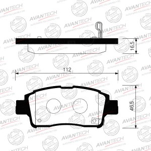 Колодки тормозные дисковые Avantech передние AV835 AVANTECH