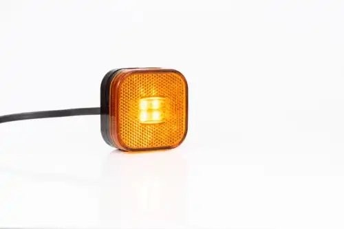 фонарь габаритный! LED, желтый, 62х62, с проводом 0.5м\ FT027ZLED FRISTOM