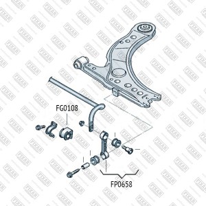 VW GOLF/BORA/A3/SKODA OCTAVIA L=105mm/ полимер FP0658 FIXAR