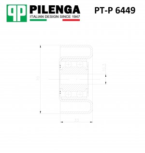 Ролик натяжителя ремня TOYOTA 4Runner 2002-, Hilux 2011- PT-P6449 PTP6449 PILENGA