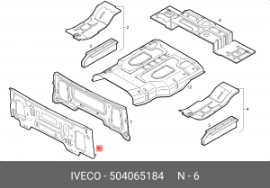 ОБЛИЦОВКА ПЕРЕДН. СТ (10130090/220416/00 504065184 IVECO