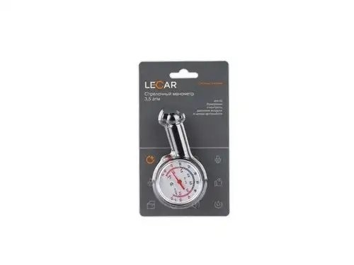 Манометр шин 3, 5 атм пласт. корпус LECAR LECAR000022706 LECAR