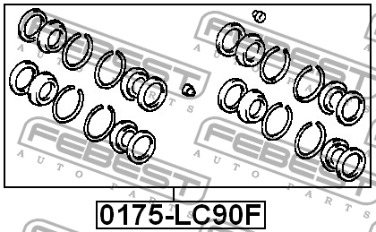 Ремкомплект суппорта тормозного переднего (на обе стороны) 0175-LC90F FEBEST