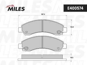Колодки тормозные передние (Смесь Low-Metallic) GREAT WALL DEER/SAFE/SAFE SUV/CH E400574 MILES