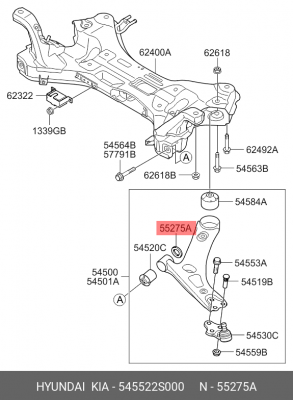 Стопор 54552-2S000 545522S000 HYUNDAI KIA