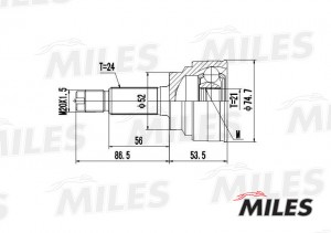 ШРУС наружный MAZDA 323 1.3/1.4 85-89 (SKF VKJA5134) GA20211 GA20211 MILES