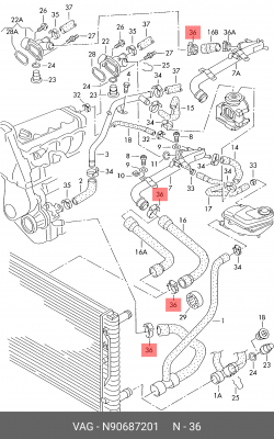 Хомут VW AUDI SEAT SKODA патрубка системы охлаждения OE N 906 872 01 VAG