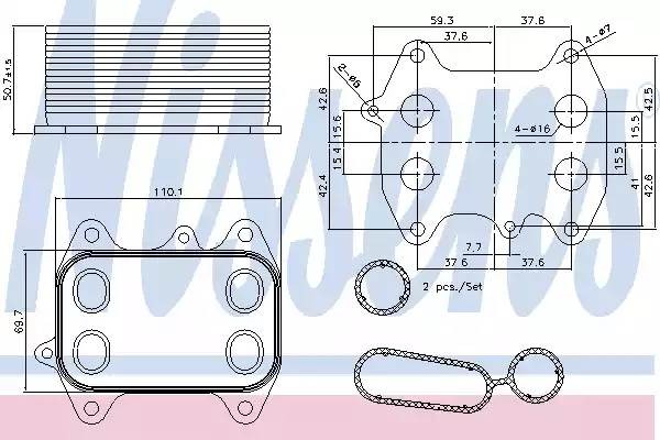 маслоохладитель!без прокладок\VW 1.6-2.0TDI 03> 90681 NISSENS