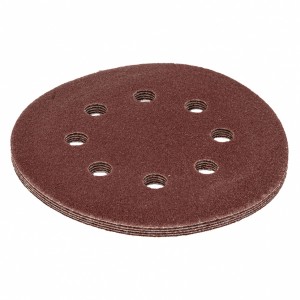 Круг шлифовальный на липучке D125 P80 8 отверстий 5шт. MATRIX 73804 MATRIX