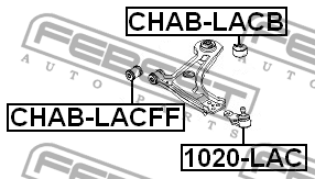 Сайлентблок рычага задний CHEVROLET LACETTI 2.0D CHAB-LACB CHAB-LACB FEBEST
