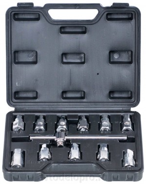Набор насадок для маслосливных пробок (12 предметов) "АвтоDело" 40510 AVTO DELO