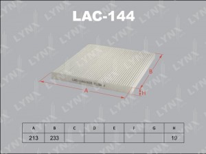 Фильтр салонный подходит для TOYOTA Harrier 00-03/Crown 99-03/Altezza 98-05, LEX LAC-144 LYNXAUTO