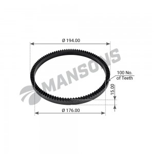 Кольцо АБС BPW (176x194x15 z=100) MANSONS 300215 MANSONS