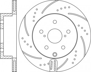 Диск тормозной LEXUS RX270 (08-) задний (1шт.) NIBK RN21002DSET NIBK