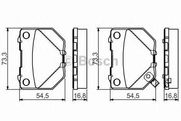 Колодки тормозные SUBARU Impeza (WRX) (98-07) задние (4шт.) BOSCH 0 986 495 137 BOSCH