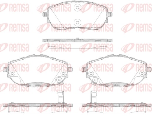 1561 02 колодки дисковые п.!\ Toyota Corolla, Auris 1.3-1.8/1.4D 12> 156102 REMSA