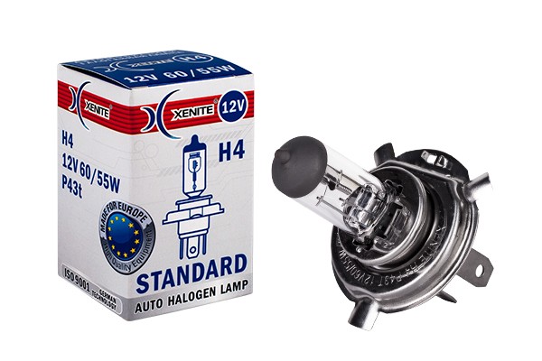 лампа! галогенная H4 P43t, 12V, 60/55W, (3200К)\ 1007013 XENITE