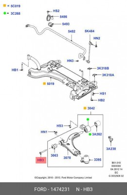FORD EUROPE, БОЛТ 1 474 231 FORD