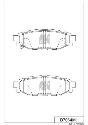 Колодки тормозные дисковые  SUBARU BRZ D7064MH D7064MH MK KASHIYAMA