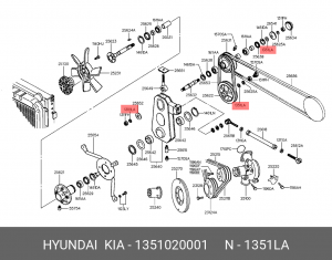 Шайба HYUNDAI Porter 2 стойки стабилизатора OE 1351020001 HYUNDAI KIA