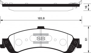 Колодки тормозные CHEVROLET Tahoe задние (4шт.) SANGSIN SP1370 SANGSIN