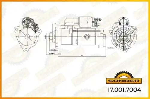Стартер Premium 24V, 5,5 kW 12 зубцов о.н DAF 2134698 / MAHLE - MS759 — 2 года б 170017004 SONDER