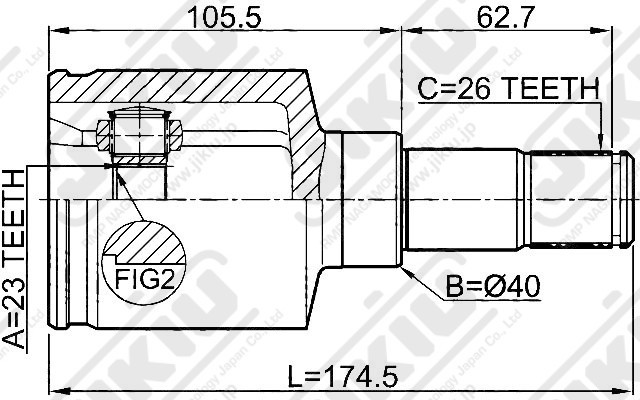 ШРУС JC51021 JC51021 JIKIU