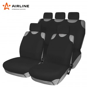 Авточехлы (майка) полиэстер черные (8 предм.) AIRLINE ASC-F1K AIRLINE