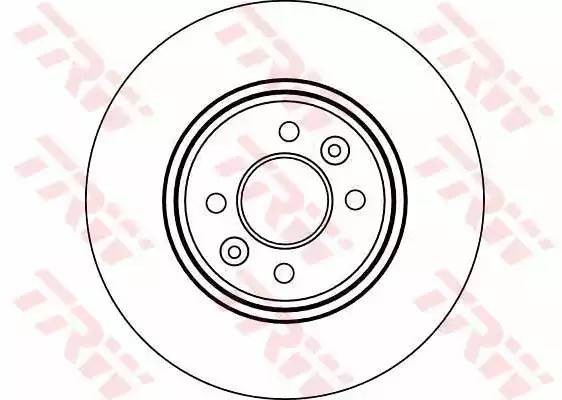 Диск тормозной передний KANGOO, LAGUNA I, MEGANE I-II DF4110 DF4110 TRW