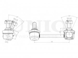 Стойка стабилизатора задняя левая SSP-50027 UNIO
