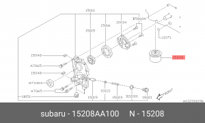 Фильтр масляный SUBARU 15208-AA100 15208AA100 SUBARU