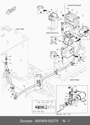400909-00279 Насос перекачки топлива 401-00238 400909-00279 DOOSAN