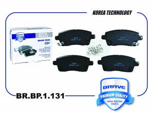 Колодка тормозная задняя BR.BP.1.131 T1E-3502080 Chery Tiggo 7 Pro, Exeed LX 202 BRBP1131 BRAVE