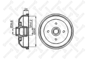 барабан тормозной!\ Opel Corsa/Tigra 1.0-1.5TD 90-00 6025-3611-SX STELLOX