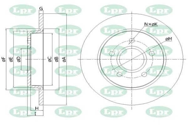 Диск тормозной F1013P F1013P LPR