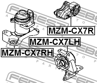 Опора двигателя MZM-CX7RH MZM-CX7RH FEBEST