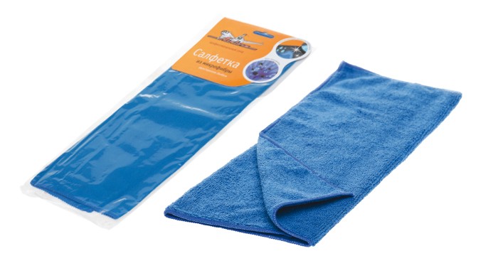 Салфетка микрофибра универсальная 35х40см синяя AIRLINE AB-A-01 AIRLINE